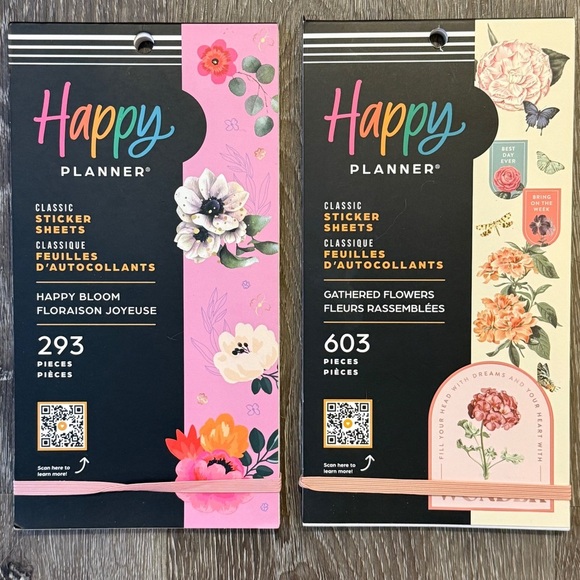 Happy Planner Horizontal Calendar/Planner Butterfly and Floral Stickers - Picture 8 of 14